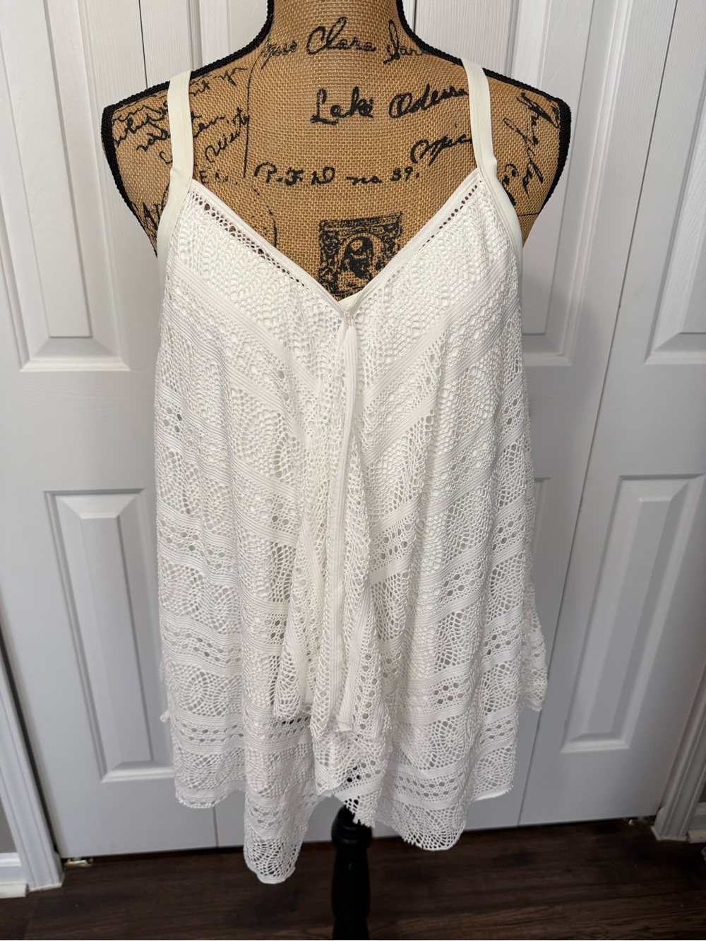 Beach House White Crochet Bathing Suit Top